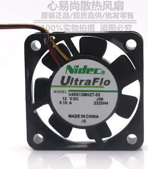 For Nidec U40X12MHZ7-53 4010 40X40X10mm 4cm DC 12V 0.1A axial cooling fans