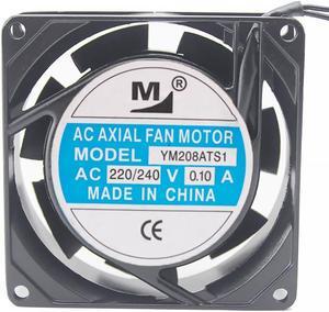 YM208ATS1 AC 220/240V 0.10A 8CM 8025 80X80X25MM Aluminum frame cooling fan