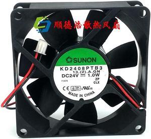 80mm cooling fan 8025 ultra quiet fan For Sunon KD2408PTB3 12V inverter server dual ball bearing 1.0W