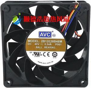 AVC 12038 48V 0.54A 2B12038B48M 12CM industrial computer cooling fan