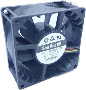 For Sanyo 9G0812P1K04 12V 1.8A 8038 80*80*38mm 107.3cfm 7800RPM 8CM four wire PWM 4P powerful axial case cooling fan