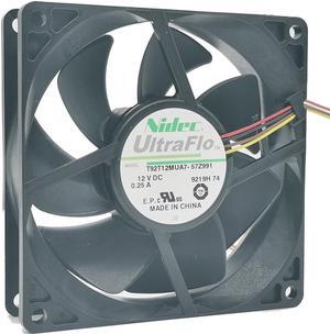 for Nidec T92T12MUA7-57Z991 9.2CM DC 12V 0.25A 92*92*25MM 9cm PWM Projector cooling fan
