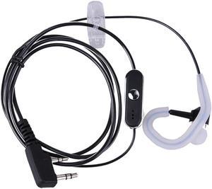 2 Pin Interphone Earpiece Headset PTT MIC Headphones Earphones Single Ear For BAOFENG KENWOOD Retevis HYT Radio Walkie Talkie