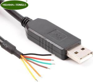 FTDI chip usb to 5v TTL UART serial cable, wire end, 1.5m, TTL-232R-5V-WE compatible