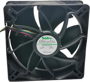 and PWM High Speed CFM Computer Cooling Fan,W12E12BS11B5-57 120X120X38 DC 12V 1.65A 4wire 4-Pin Dual Ball Bea