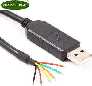 FTDI chip usb to 3.3v TTL UART serial cable, wire end, 1.8m, TTL-232R-3V3-WE compatible