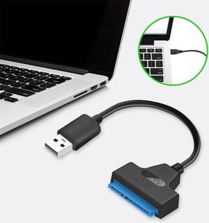 Standard USB 2.0 to SATA 22Pin Cable Adapter Copper Wire Core and ABS Converter for 2.5 inch Hard Disk Compatible