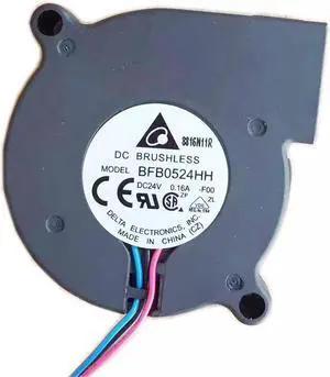 For Delta BFB0524HH 50xx50x15mm 5015 DC 24V 0.16A 3Wires 5CM turbo centrifugal blower fan drive