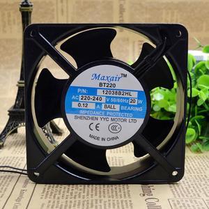 BT220 AC 220V - 240V 0.12A 20W 12038 12CM 12038B2HL cooling fan 120X120X38MM  BALL BEARING