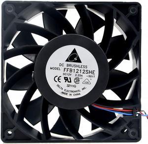 For delta FFB1212SHE 12cm 120MM 120*120*38MM 12V 2.25A DC cooling case server fan