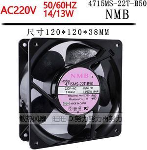 For NMB 4715MS-22T-B50 220V 14 / 13W 12cm 12038 AC cabinet cooling fan