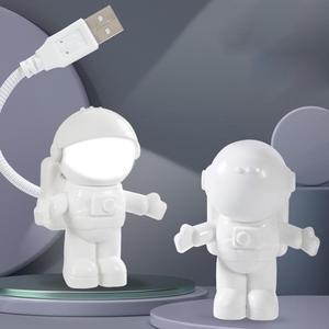 USB Powered LED Night Light Astronaut Shape Reading Desk Lamp Creative Spaceman Pattern Computerr USB Night Light