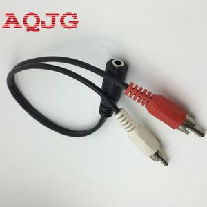 Universal  Rca Cable Stereo Audio 3.5mm Female Jack To 2RCA Male Socket Headphone 3.5 Y Adapter  Video Cable AQJG 15CM