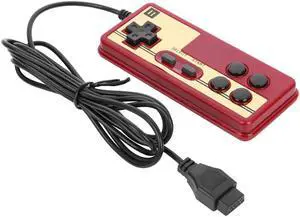 Wired Game Handle Universal 8 Bit TV Red White Machine Game Player Handle Nine Pinholes Interface Accessories for Coolboy Subor