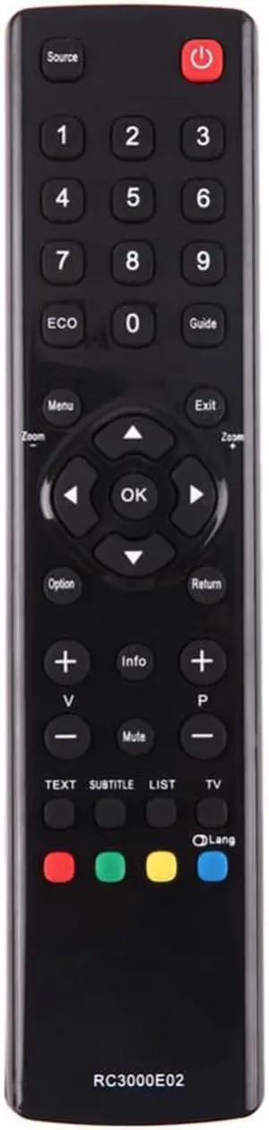 Unviersal Smart TV Remote Control Replacement LED LCD Television Remote Control Black All Functions For TCL RC3000E02