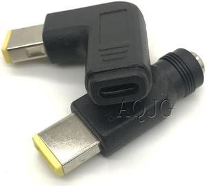 USB 3.1 Type C USB-C Female to DC Square Male with pin Power Charge Adapter Connector AdaptorType-c degree For for Lenovo