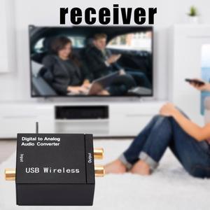 192KHz Digital To Analog Receiver Toslink Coaxial Signal To RCA R/L DAC Converter with Optical Cable 1m for Amp Receiver Speaker