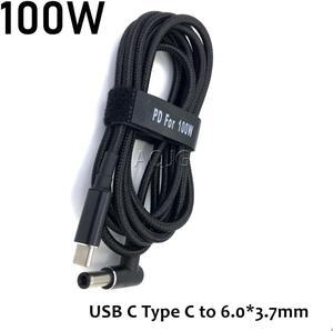 USB C Type C to 6.0*3.7mm Laptop Charging Adapter Cable Cord 100W USB Type C PD Power Adapter Plug Converter for Asus Laptop PC