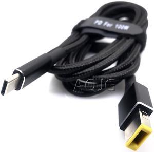 1.8m 100W USB Type C to 5.5x2.5mm Male Plug Converter PD Charger Cable for Lenovo Thinkpad 20V 2.25A 3.25A 4.5A Laptop Charger