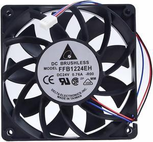 FFB1224EH-R00 DC 24V 0.76A 12025 120X120X25 3-wire inverter cooling fan