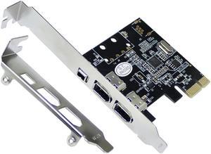 PCI-E 1X to 16X 1394 DV Video Capture Card with 6 Pin to 4 Pin Firewire Adapter Desktop Computer 3 Port PCI-E 1X 1394 Card