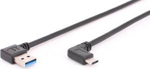 30cm USB 3.1 Type C USB-C Angled to UP& Down& Left& Right Angled 90 Degree A Male Data Cable for Macbook & Tablet & Mobile Phone