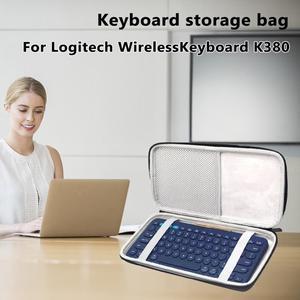 Waterproof Carrying Pouch with Hand Rope Hard EVA Carrying Bags Shock Proof Keyboard Protection Bag Dust Proof for Logitech K380