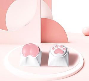 4pcs Cat Paw Keycap Buttock Keycap Keyboards Accessories Cute Keycaps MX Keycaps for Mechanical Keyboard As A Gift