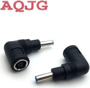 10pcs DC 7.4*5.0 mm Female To 4.5*3.0 mm 90 Angle Male Power Bend Connector For Dell HP Laptop 19.5 V Wholesale AQJG