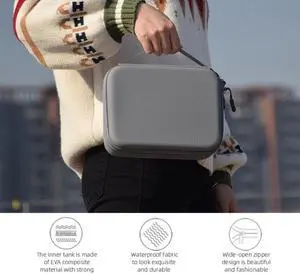 Waterproof Action Camera Storage Box Accessories Portable Panoramic Camera Storage Bag with Carabiner Handle for Insta360 X3/X2