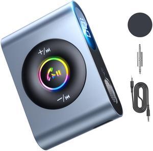 Cb1 Bluetooth-compatible 5.3 Adapter Aux 3.5mm Jack Wireless Audio Receiver Mp3 Player Led Digital Music Audio for Home Stereo