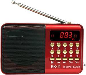 K11 Handheld Digital 70MHz-108MHz FM MP3 Player Speaker Devices Mini Portable Radio Recorder Supports TF Card