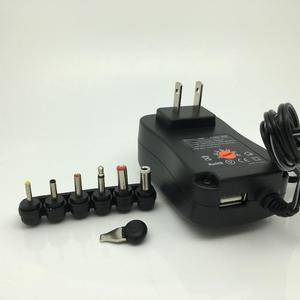 1PCS 30W Universal AC Wall Plug in Power Adapter 3v 4.5v 5v 6v 7.5v 9v 12v 2.5A charger with 6pieces tip Switching power supply