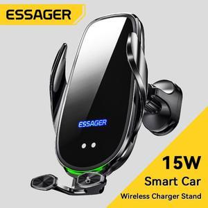 15W Wireless Charger Mobile Phone Holder Universal Air Vent Mount One-handed Operation Adjustable Base Auto Interior Accessories