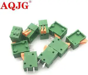 100PCS KF141V-2P 2Pin Can be spliced terminals 2.54mm Pitch Straight PCB Spring Teminal Block Connector Wholesale