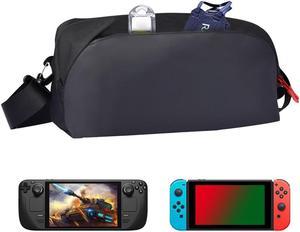 Game Console Travel Carrying Case Double Zipper Portable Carrying Storage Bag Large-capacity Scratchproof for Steam Deck Switch