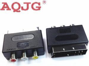 Hot Selling RGB Scart to Composite RCA S-Video AV TV Audio Adapter Wholesale