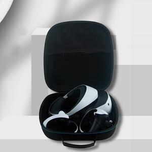 Storage Bag Comfortable PU Handle Travel Carrying Case Waterproof Portable Carrying Storage Bag Shock-absorption for PS VR2 PS5