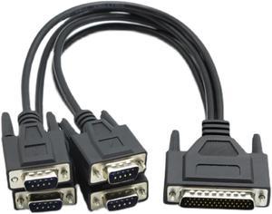 DB44 pin to DB9 pin cable 4 Port DB9 RS-422 serial adapter cables for PCI card to 4 x RS422/485 cards