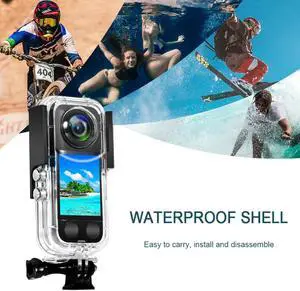 Portable Sports Camera Protective Frame Transparent Camera Waterproof Protective Cover Scratchproof for Insta360 X3 Camera