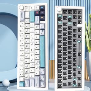 66+1 Keys Mechanical Keyboard Bluetooth-compatible 2.4G Wired NKRO USB Mechanical Keyboard Hot Swap Desktop Computer Accessories