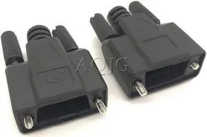 50pcs/lot Black DB9 Shell Serial RS232 Shell Platic DIY Programming Cable Thicker Type Good Quality DB9 9PIN