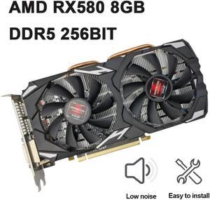 RX580 Graphics Card 8GB DDR5 256Bit Video Card Dual Cooling Fan Low Operation Noise Desktop Computer PC Accessories