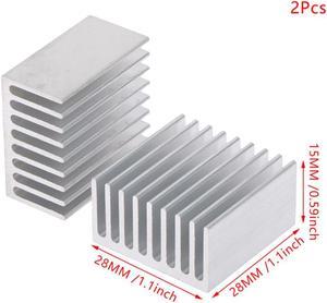 2Pcs Extruded Aluminum Heatsink Radiator Heat sink Cooler for Electronic LED Chip Cooling Heat Dissipation 28*28*15MM