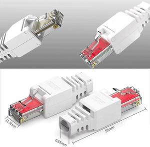 Tool Free Crimp Plug RJ45 CAT6 Connector Ethernet Terminal Plug 23AWG to 26AWG