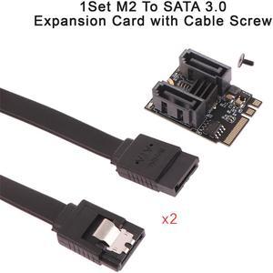 1Set M2 To SATA 3.0 Expansion Riser Card with Cable KEY A + E WIFI Hard Disk Adapter Card Drive Installation