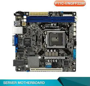 P11C-I/NGFF2280 For Servermotherboard C242 M.2 Dual Port Gigabit, ITX Motherboard