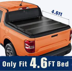 TIPTOP Tri-Fold Hard Tonneau Cover Truck Bed FRP On Top For 2022 2023 Ford Maverick 4.6ft Bed (54.4") | TPM3 |