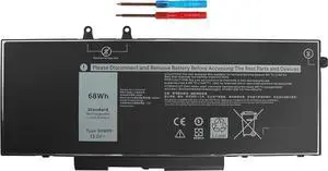 3HWPP Battery for Dell Latitude 5401 5410 5411 5501 5510 5511 Precision 3541 3550 3551 Inspiron 7706 2-in-1 Inspiron 17 7500/7506 2-in-1 Black 10X1J N2NLL 1VY7F 01VY7F 03HWPP 451-BCMN 3YNXM 68WH