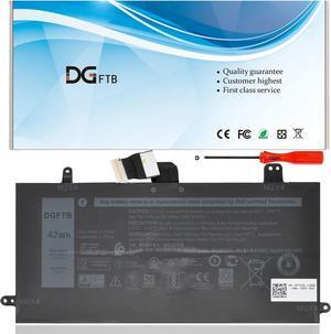 DGTEC J0PGR 4 Cell Laptop Battery for Dell Latitude 12 5285 5290 E5285 E5290 2 in 1 Series T17G T17G001 T17G002 X16TW FTH6F FTG78 1WND8 0J0PGR 0RDYCT RDYCT 0J0PGR JOPGR (7.6V 42Wh/5250mAh)